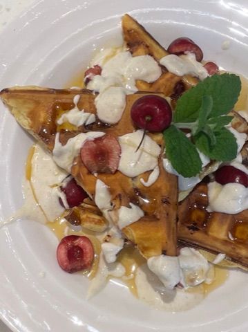 English Cherry Waffles