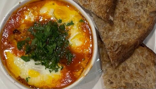Shakshuka Eggs with Sour Dough Toast